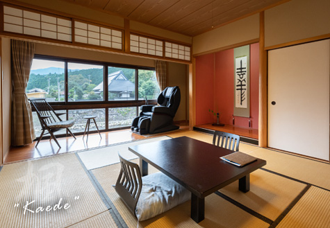 Detached Cabin Seikan-tei. Detached Cabin Chohsen-tei. Kaede. Ginnan.